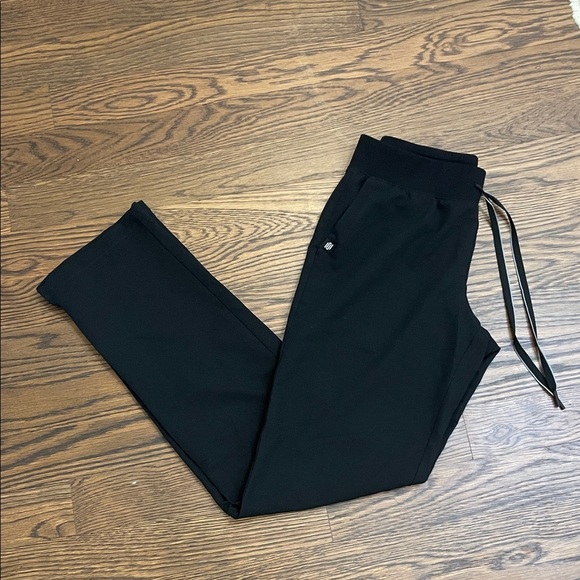 Jaanuu Women’s Black Knit-Waist Scrub Pant XS Tall - Picture 2 of 5